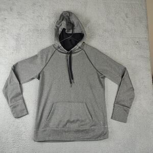 Danskin Pullover Sweater Womens Grey Medium 8 10 Hooded Sweatshirt Hoodie DriFit